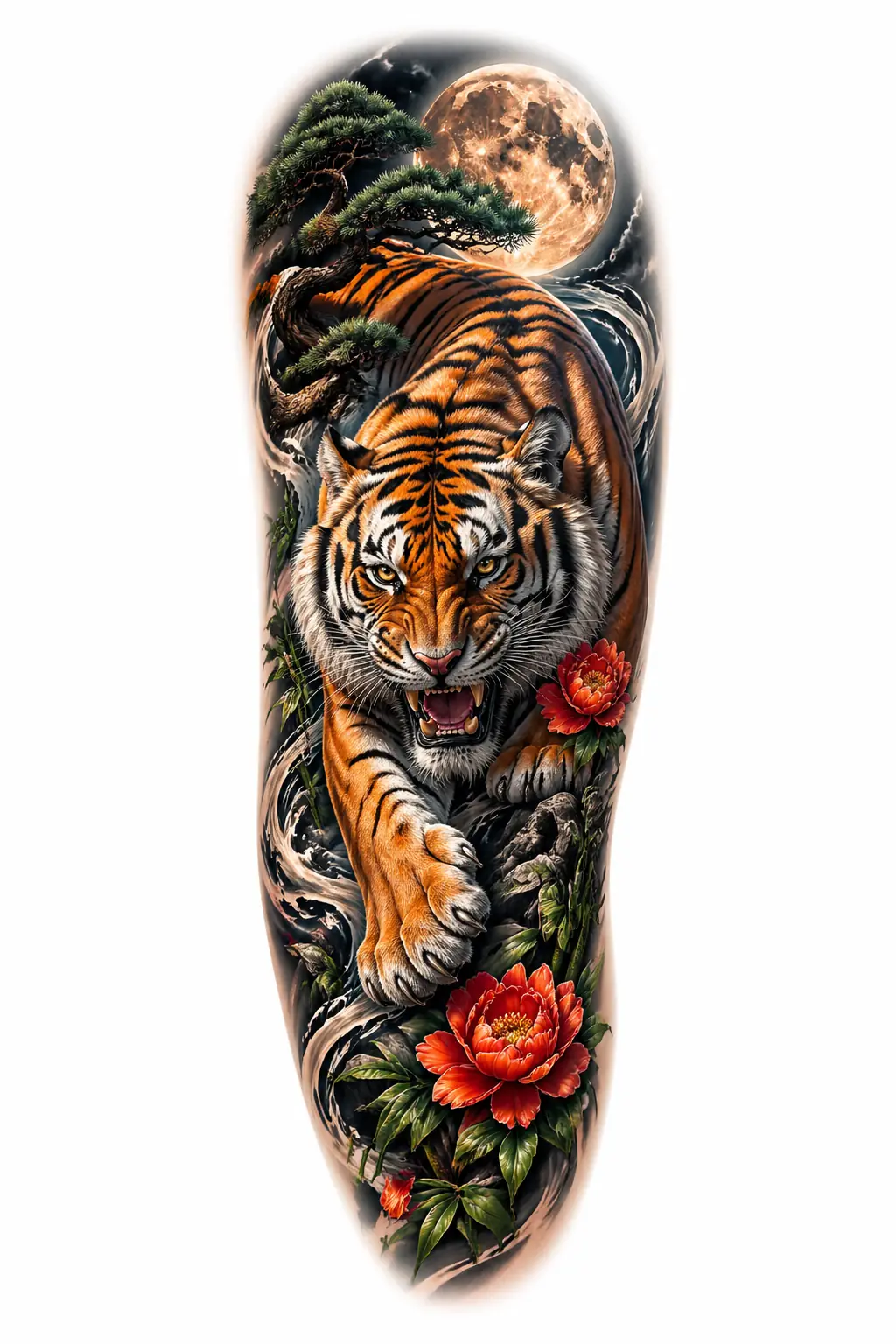 Tiger - Realism Half Sleeve tattoo design