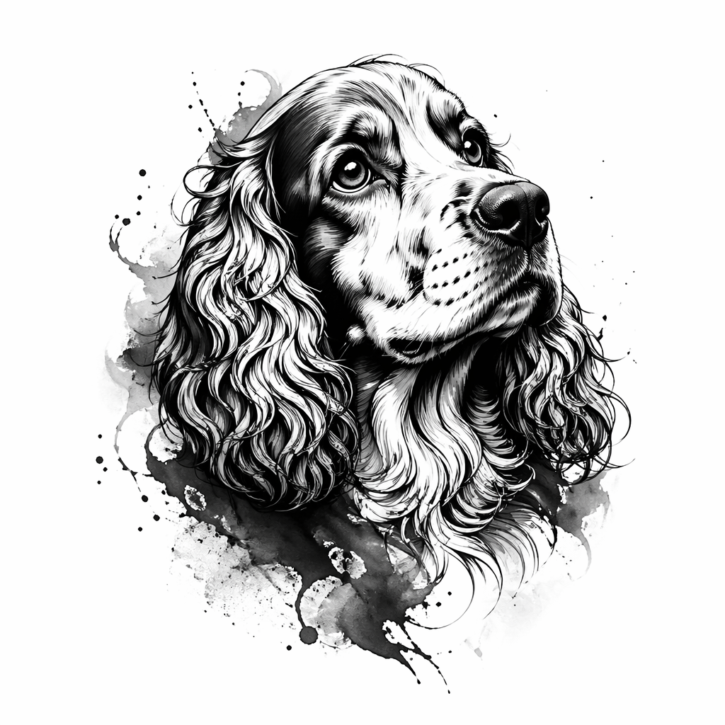 Dog - Black And Grey tattoo design