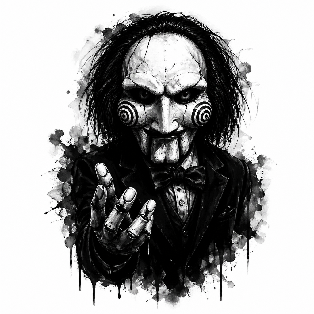 Saw Jigsaw - Horror Half Sleeve tattoo design idea for men