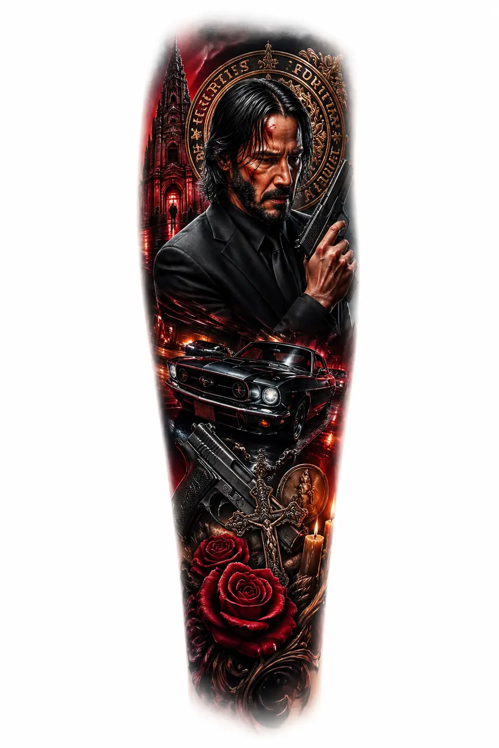 John Wick - Realism Forearm tattoo design
