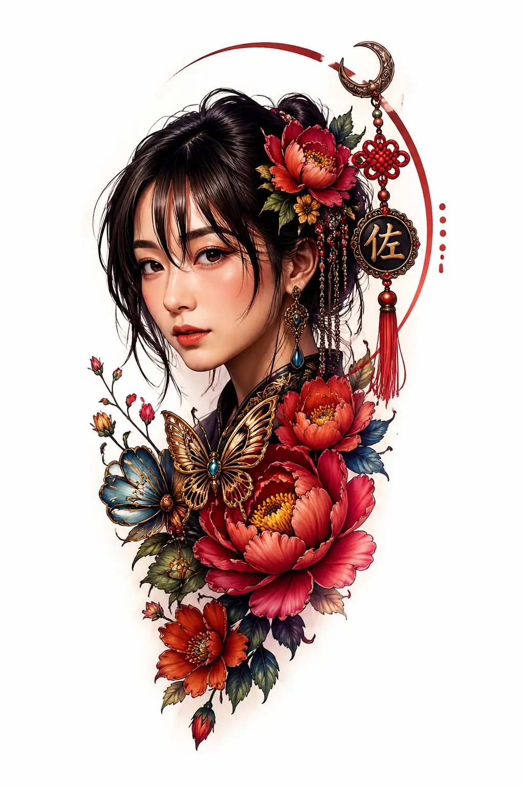 Kayako Saeki - Realism tattoo design