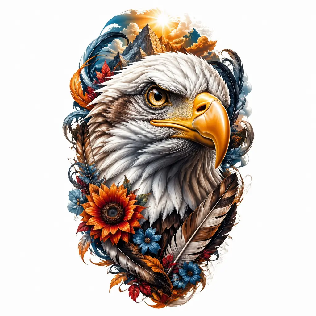 Eagle Head Close Up - Realism tattoo design