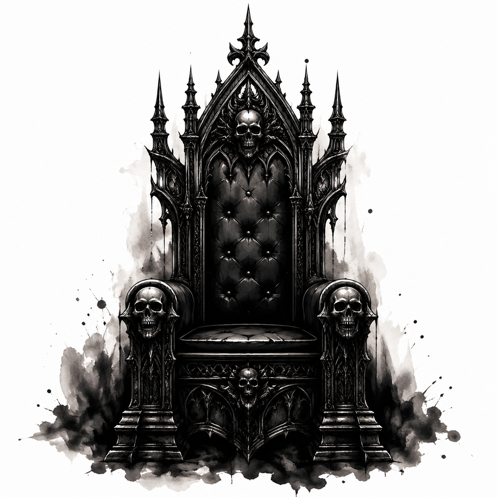 Gothic Throne - Gothic tattoo design