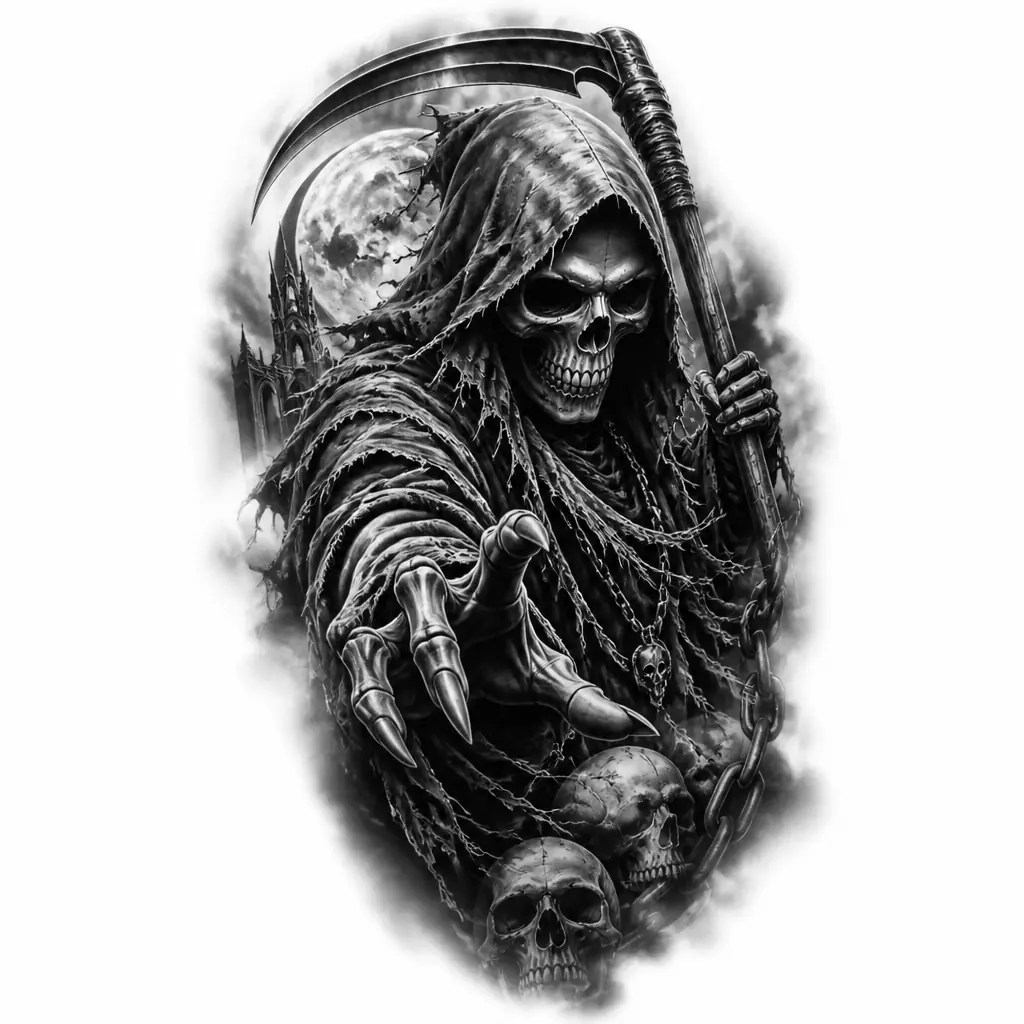 Grim Reaper - Realism tattoo design