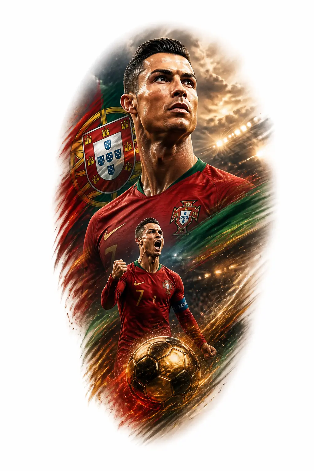 Cristiano Ronaldo - Realism Shoulder tattoo design