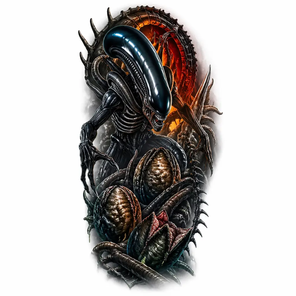 Xenomorph Alien - Realism tattoo design