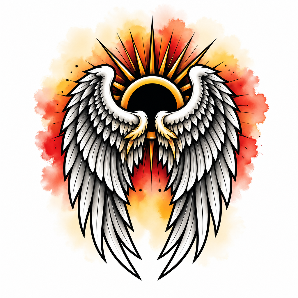 Angel Wings - Traditional tattoo design