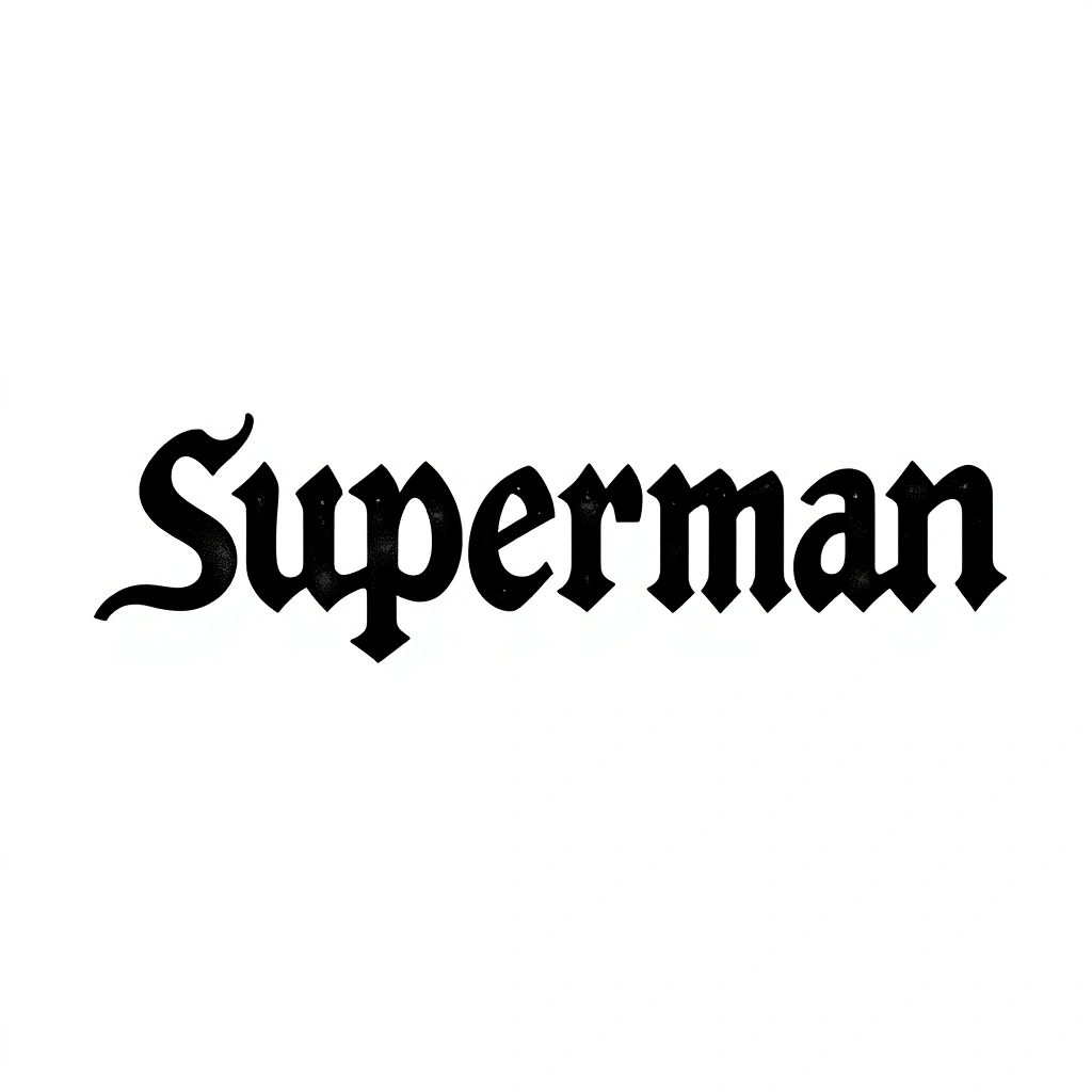 Superman - Traditional Font tattoo design