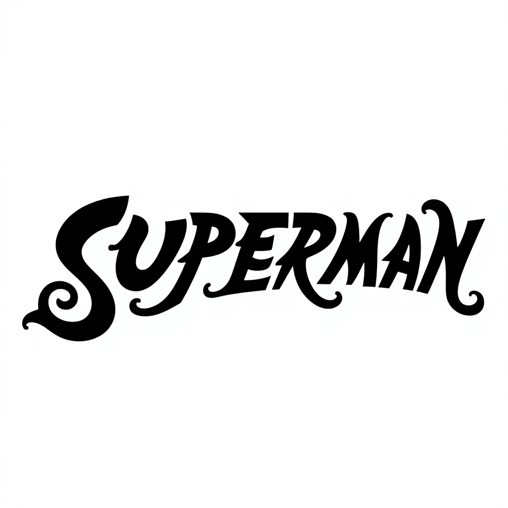Superman - Traditional Font tattoo design
