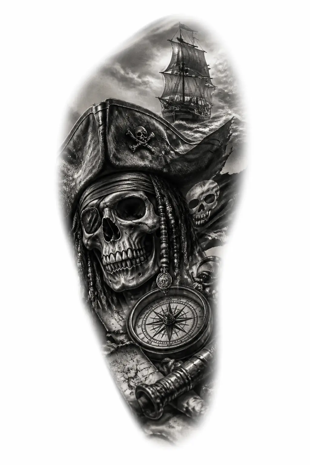 Pirate - Realism Shoulder tattoo design