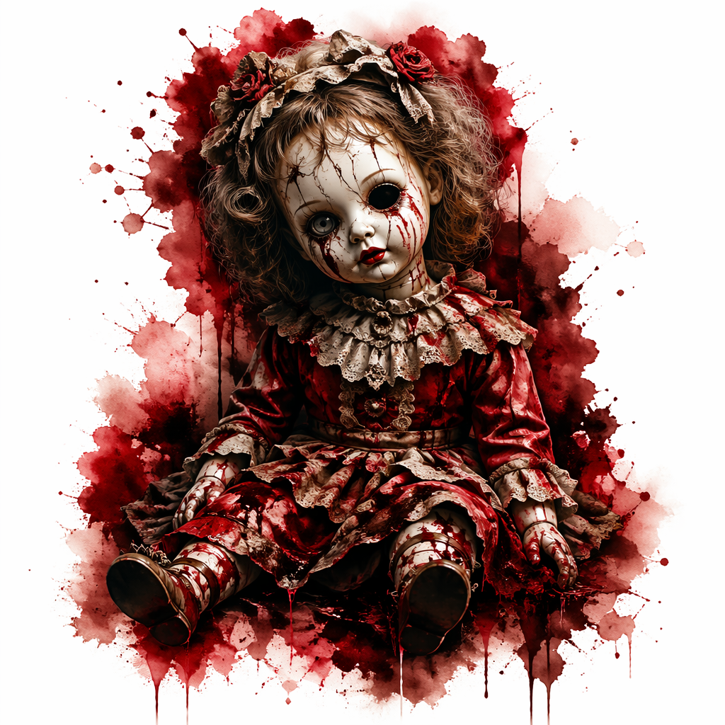 Broken Doll - Horror tattoo design