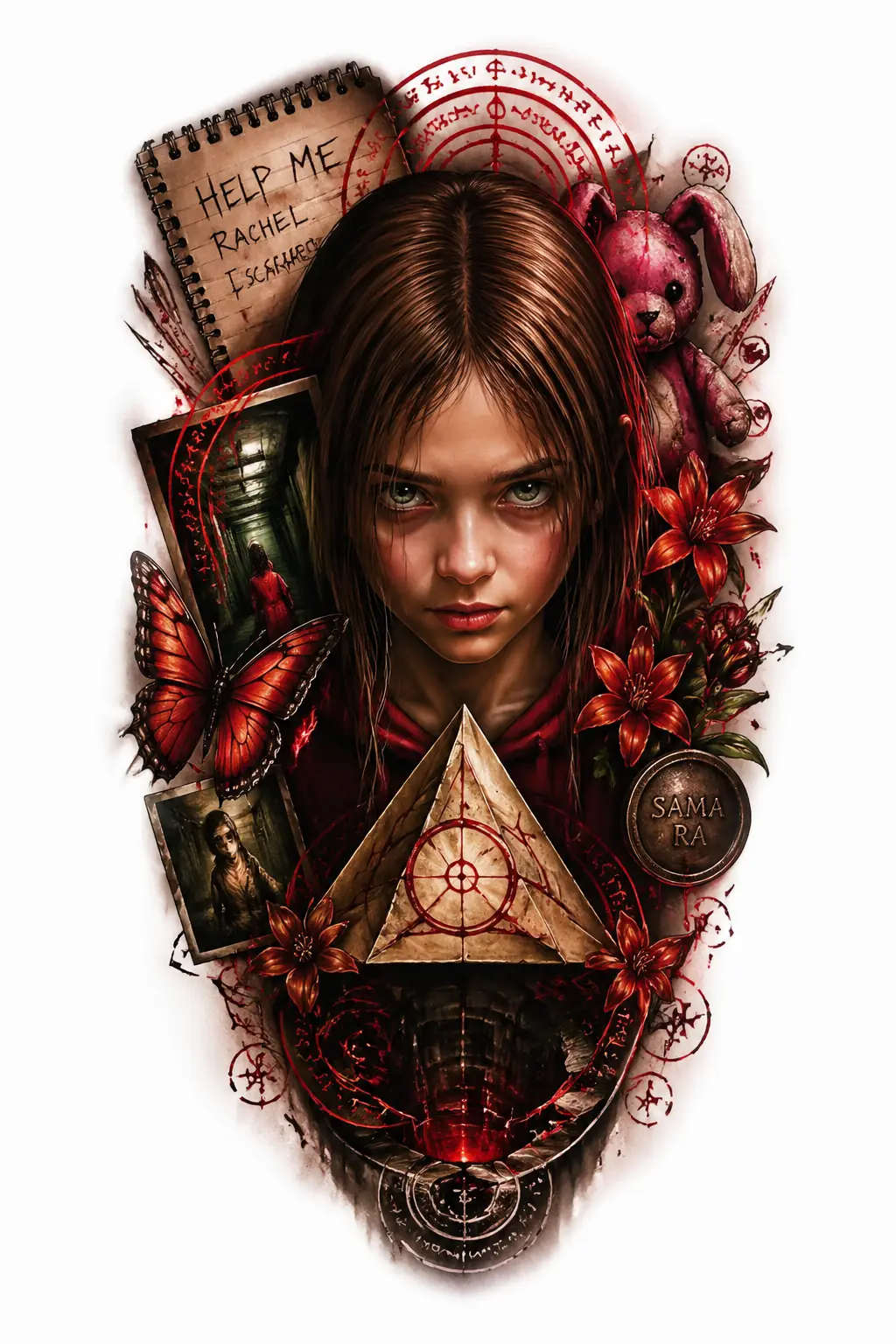 Samara Morgan - Realism tattoo design