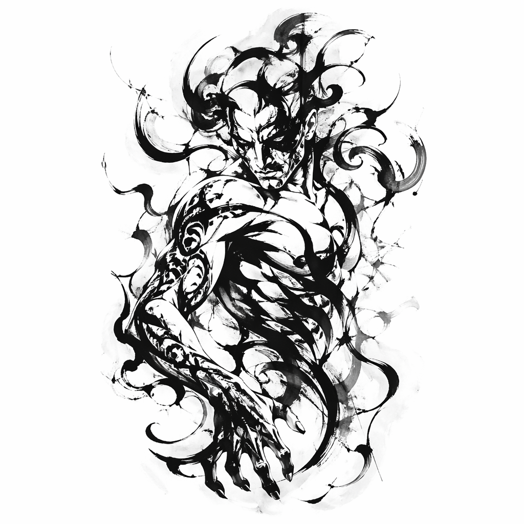Distorted Human Figure - Abstract Forearm tattoo design
