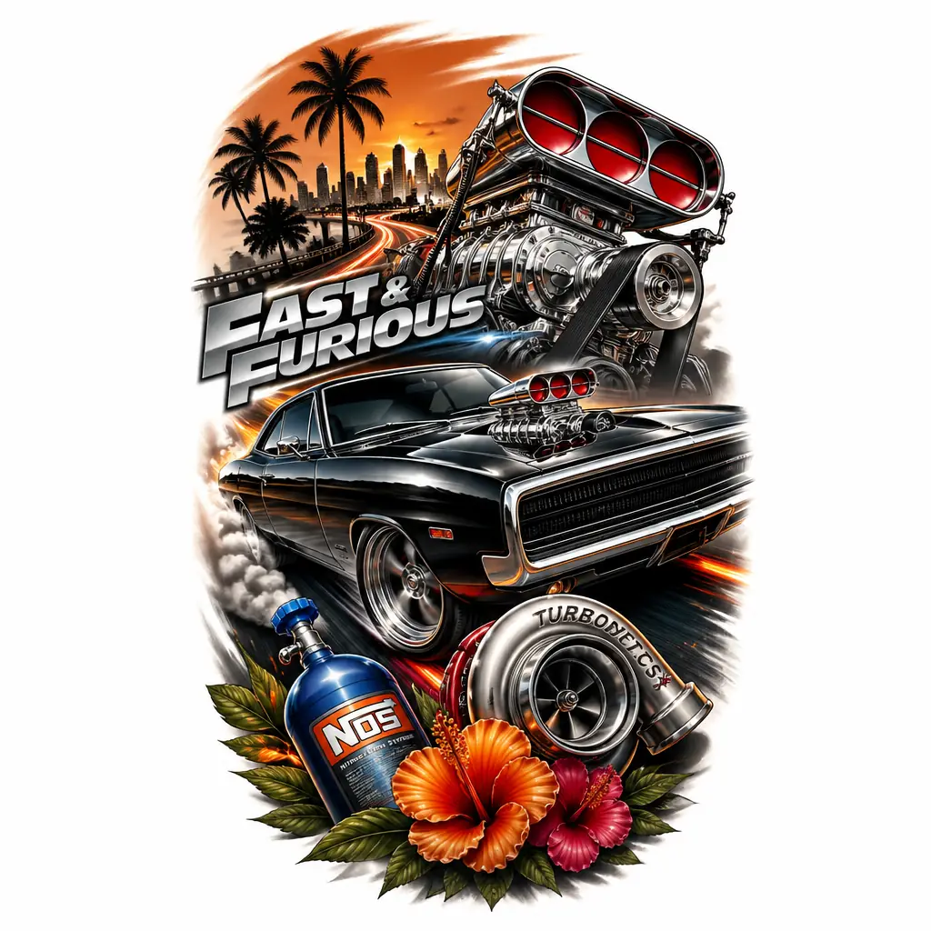 Fast And Furious - Realism tattoo design