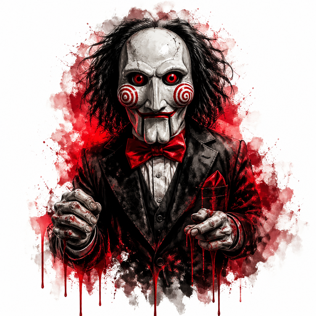 Jigsaw Billy Puppet - Horror tattoo design