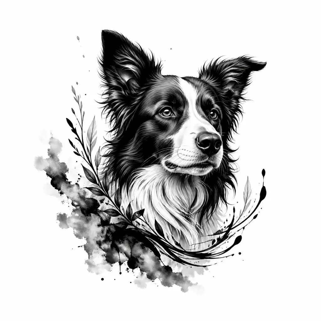 Dog - Black And Grey tattoo design