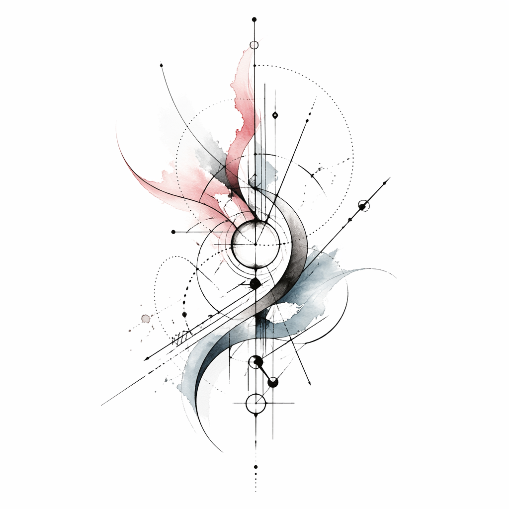 Geometric Shapes Composition - Abstract tattoo design
