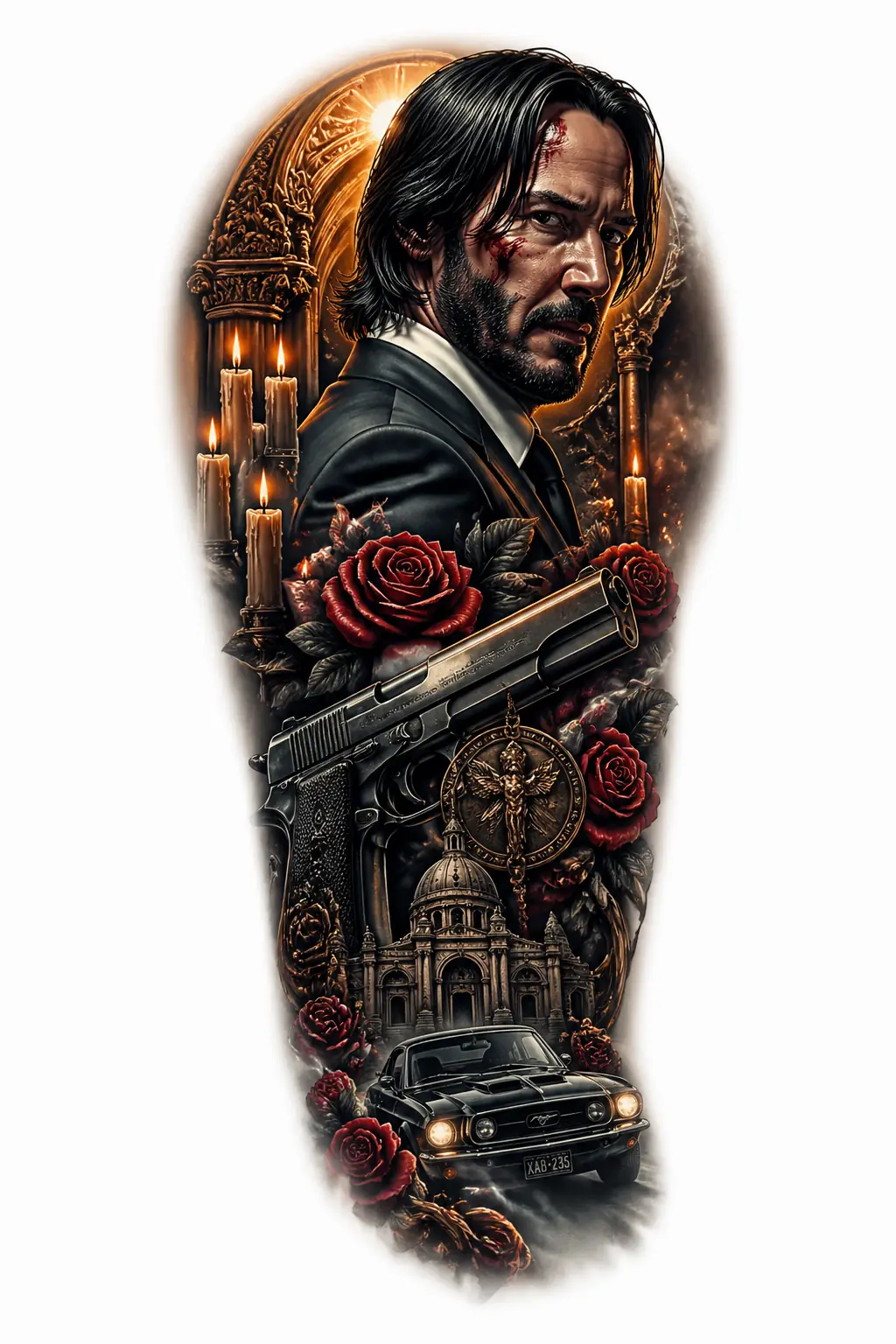 John Wick - Realism Shoulder tattoo design