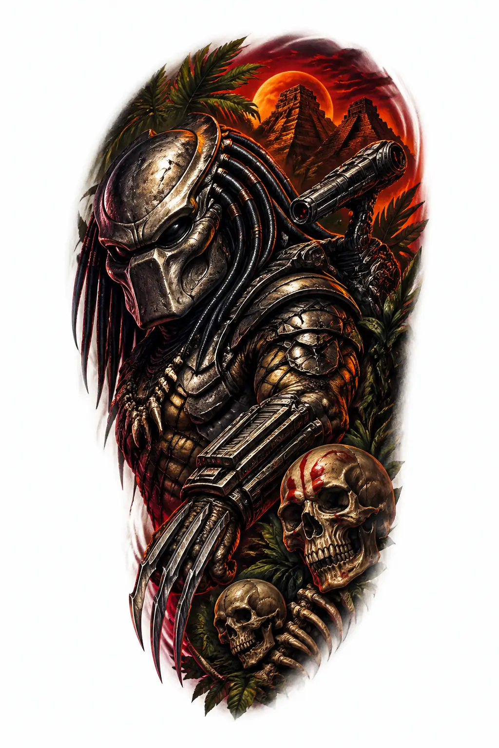 Predator Hunter - Realism Shoulder tattoo design