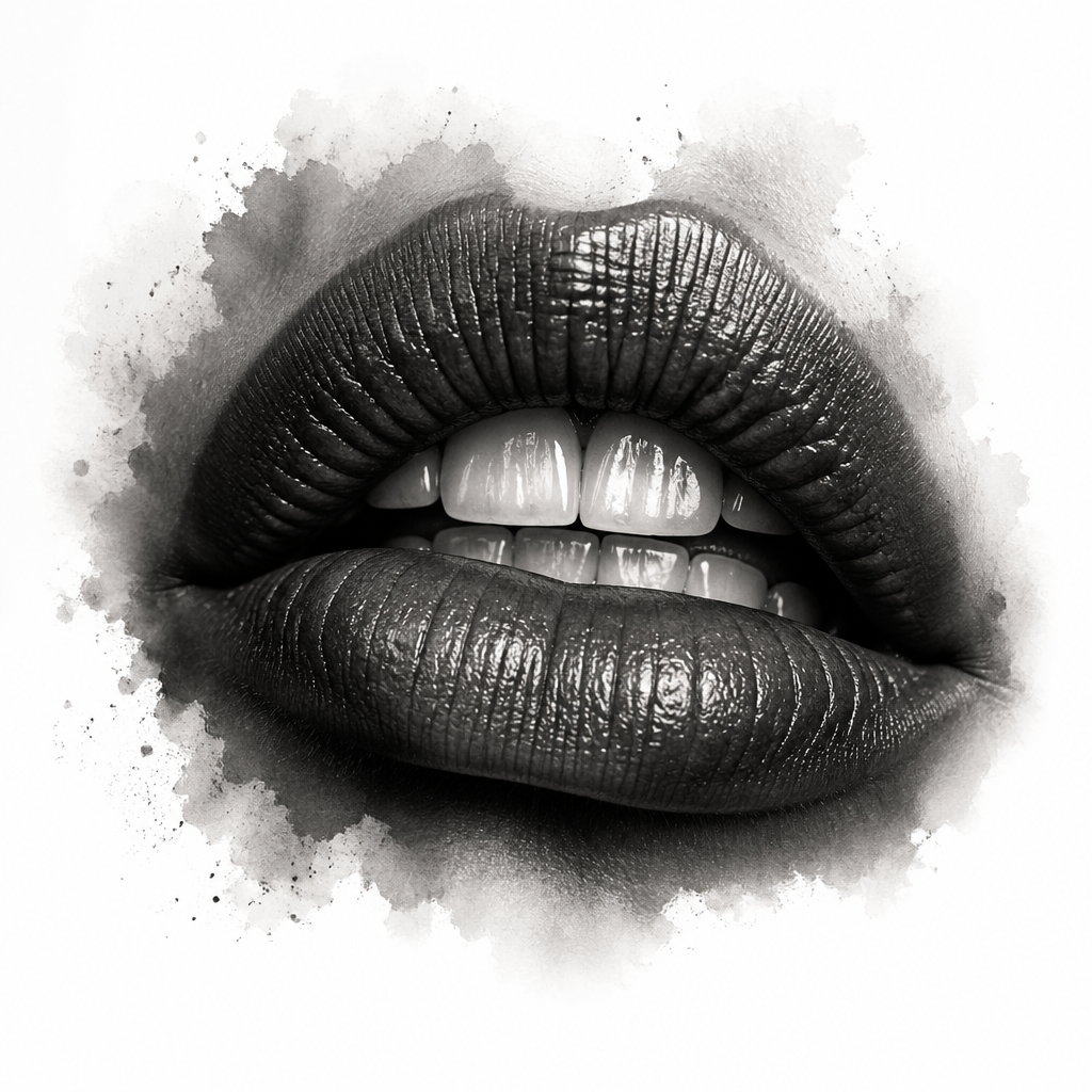 Lips And Teeth Detail - Realism tattoo design