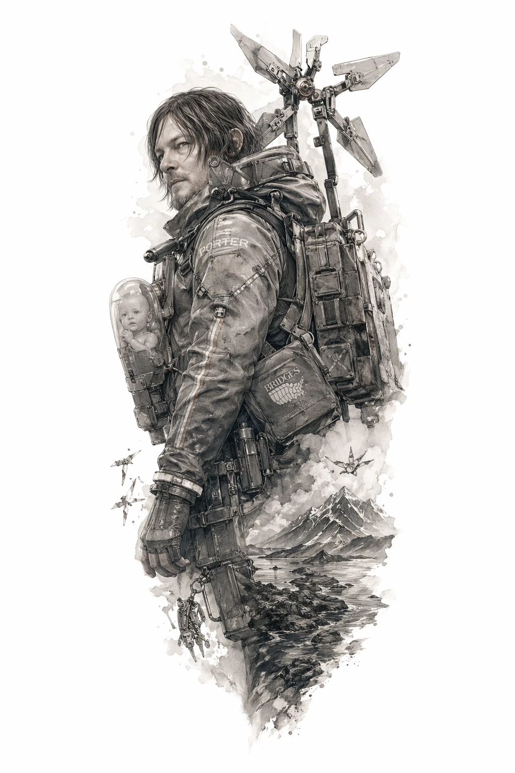 Death Stranding 2 - Realism Forearm tattoo design idea for men