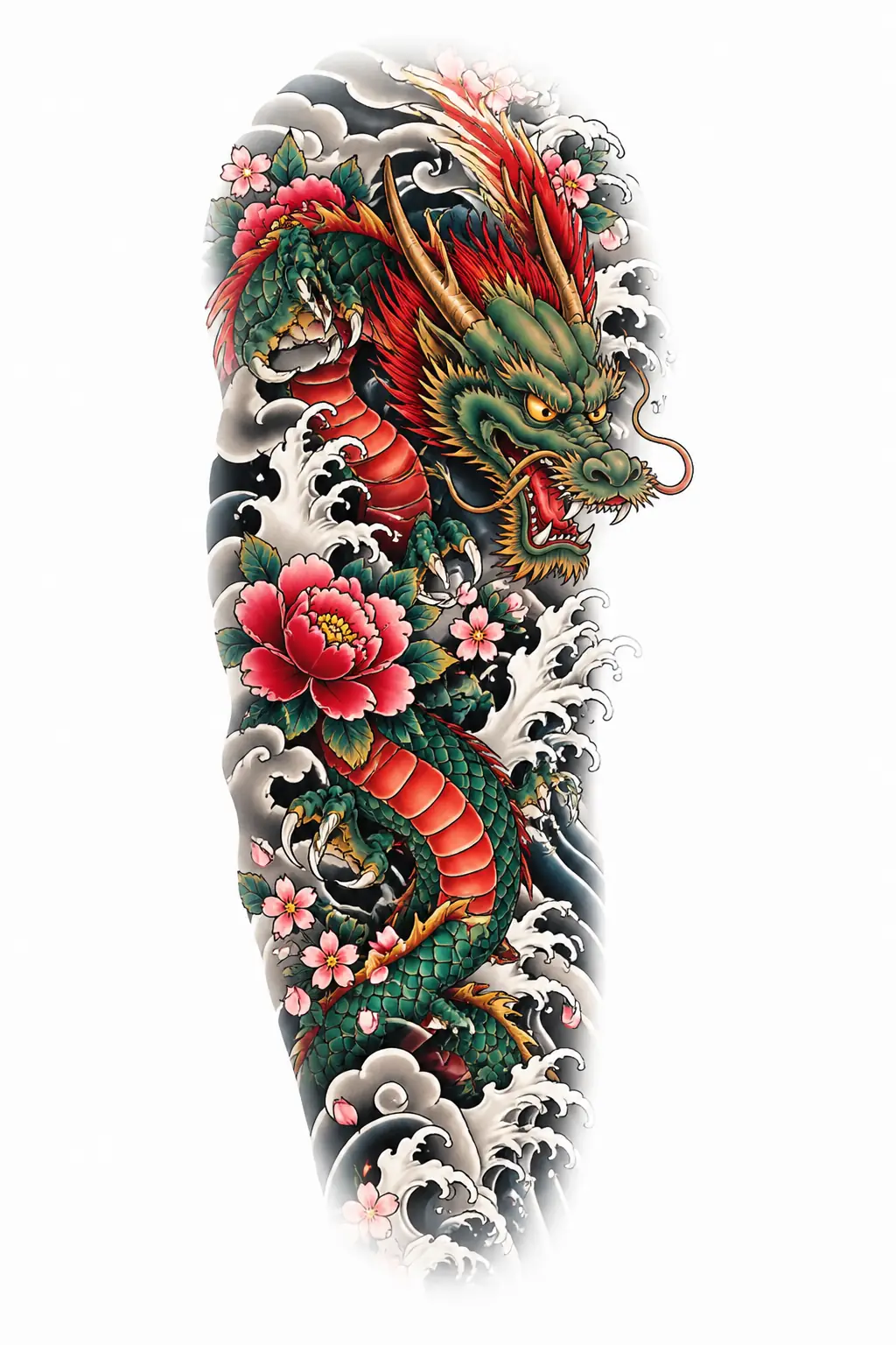 Dragon - Japanese Full Sleeve tattoo design