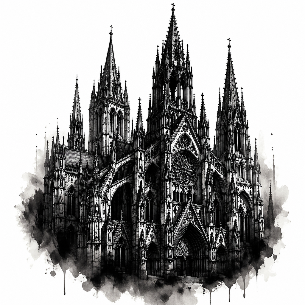 Gothic Cathedral - Gothic tattoo design
