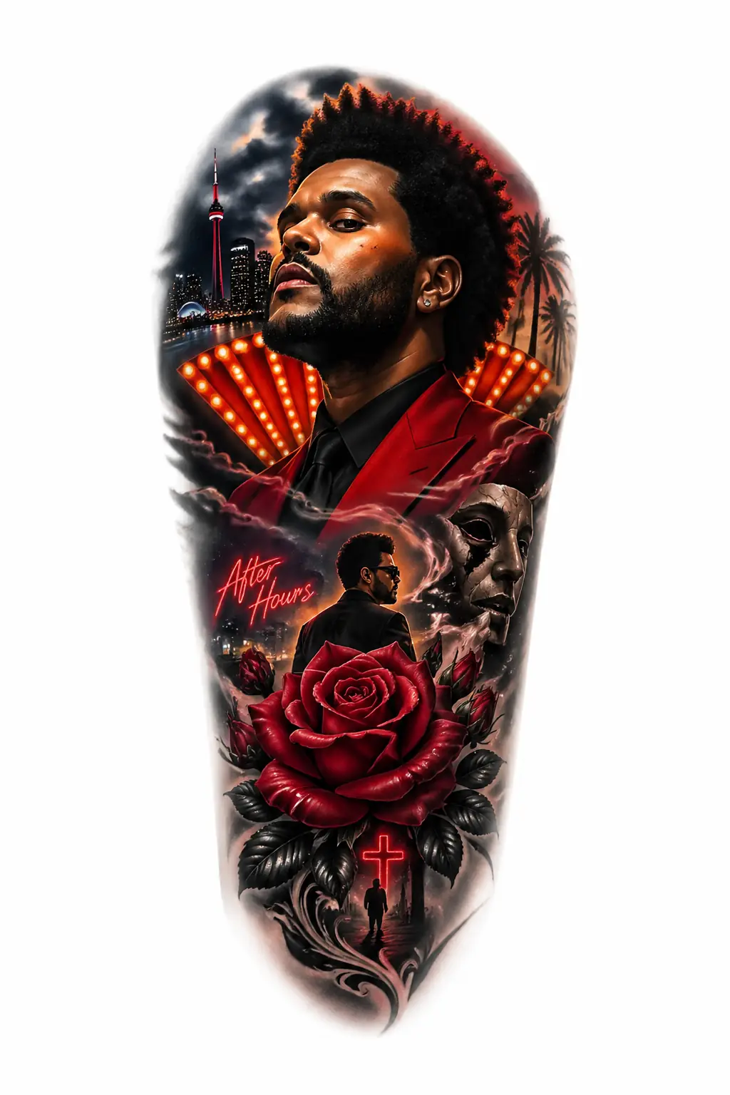 The Weeknd - Realism Shoulder tattoo design