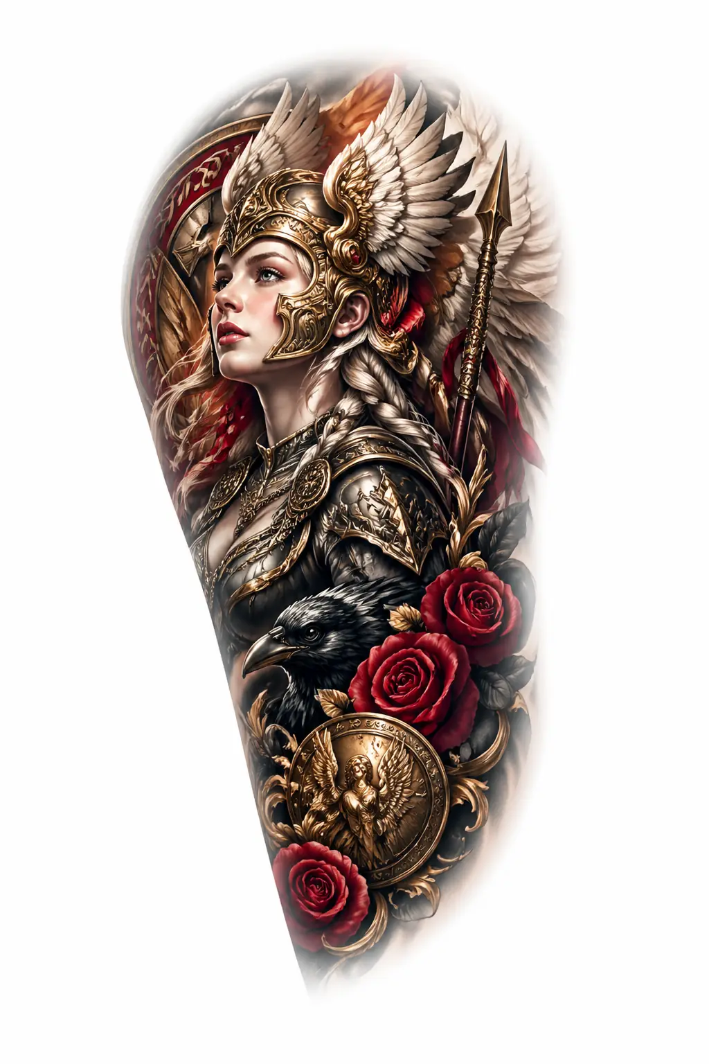 Valkyria - Realism Shoulder tattoo design