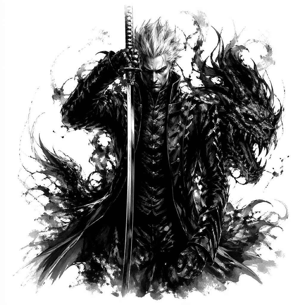 Devil May Cry Vergil - Horror Forearm tattoo design idea for men