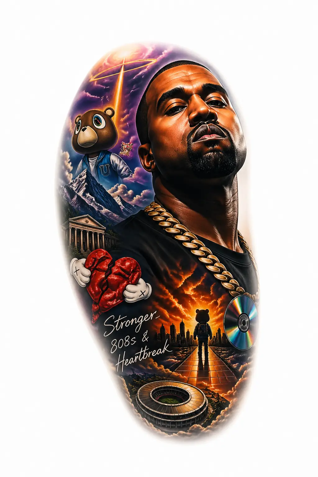 Kanye West - Realism Shoulder tattoo design