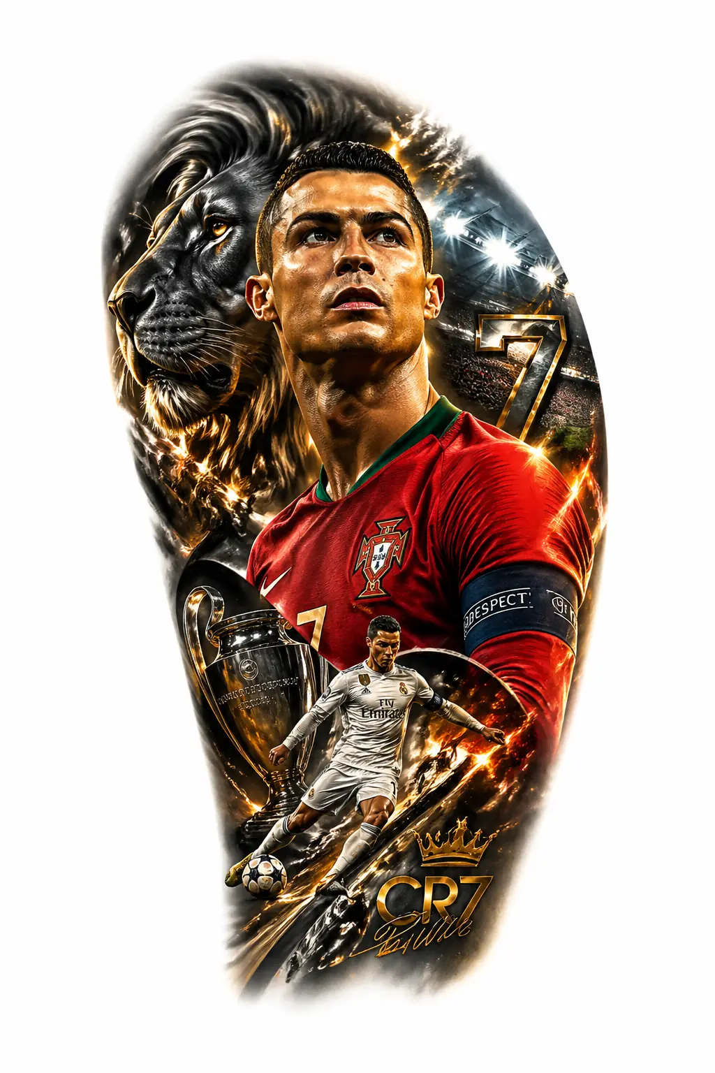 Cristiano Ronaldo - Realism Shoulder tattoo design
