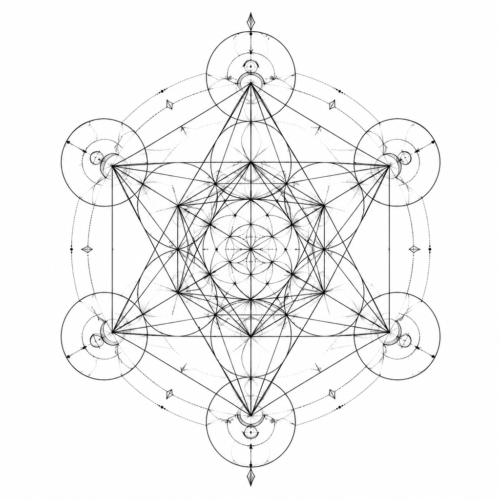Metatron Cube - Geometric Forearm tattoo design idea for women