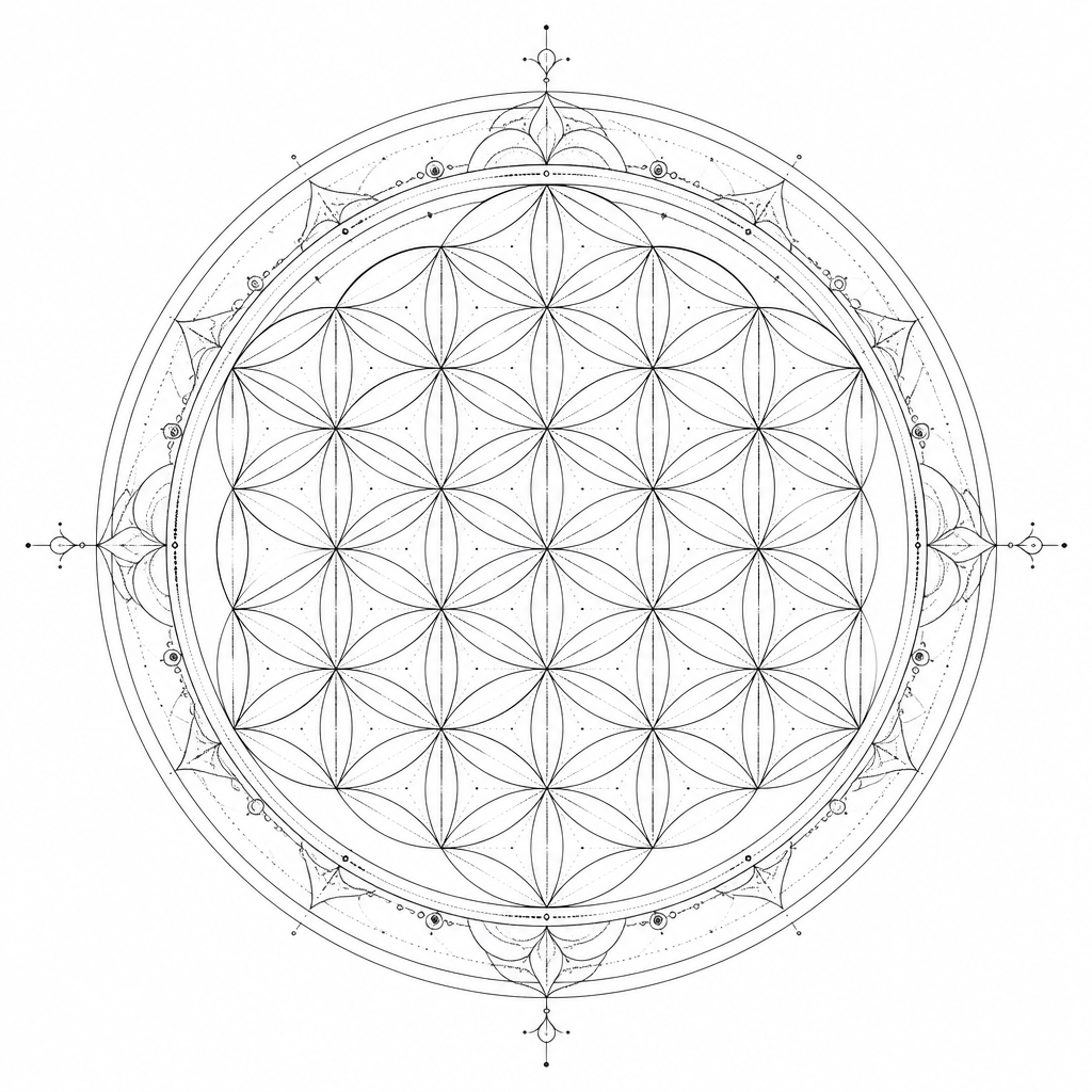 Flower Of Life Pattern - Geometric tattoo design