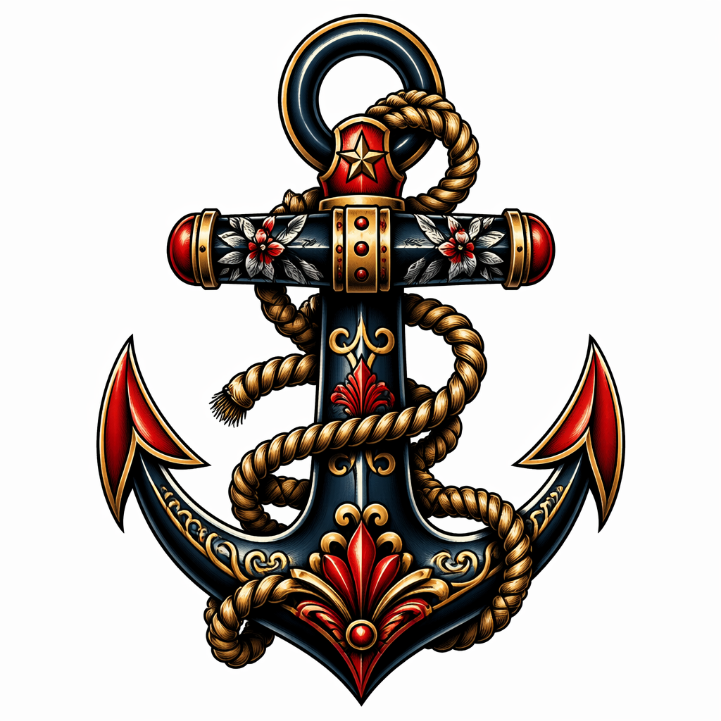 Anchor And Rope - Traditional tattoo design