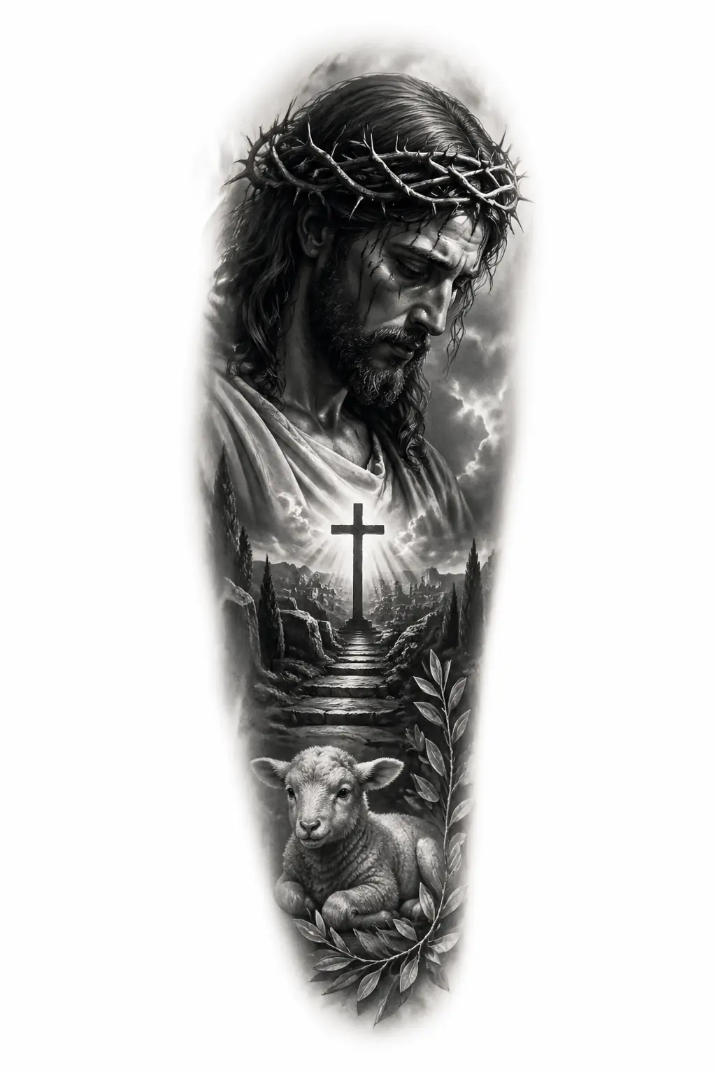 Jesus - Realism Forearm tattoo design