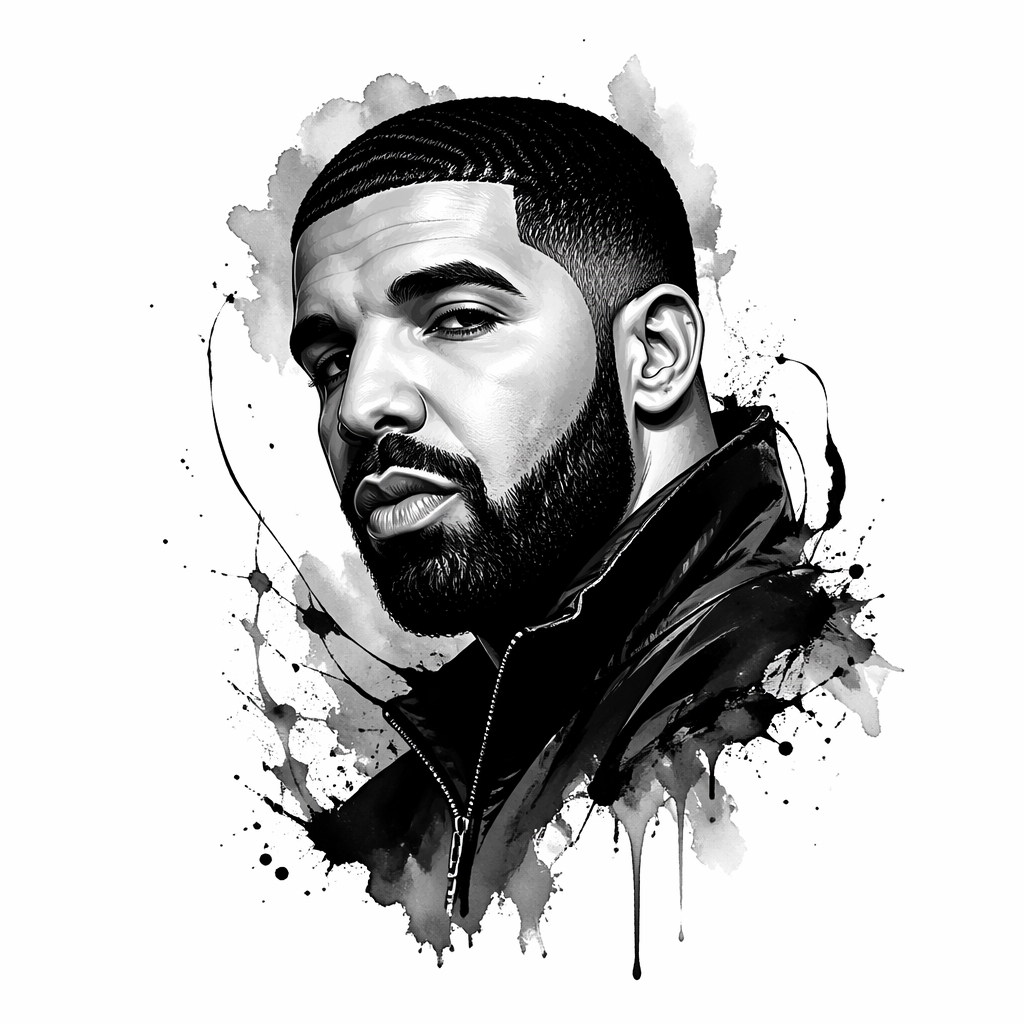 Drake - Black And Grey Forearm tattoo design