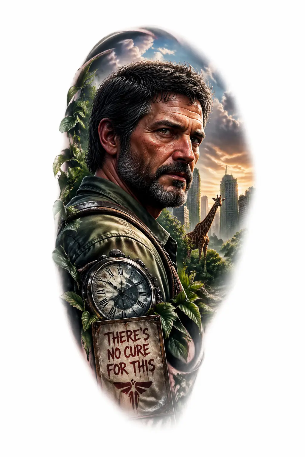 Joel Rugged Portrait - Realism Shoulder tattoo design