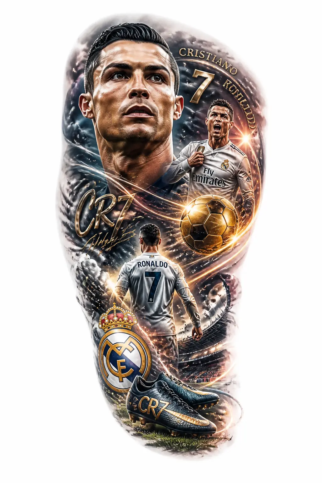 Cristiano Ronaldo - Realism Shoulder tattoo design