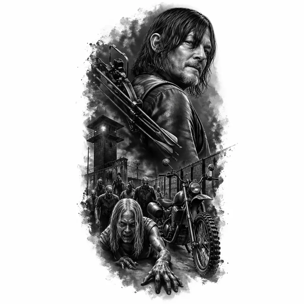 Walking Dead - Realism Forearm tattoo design idea for men