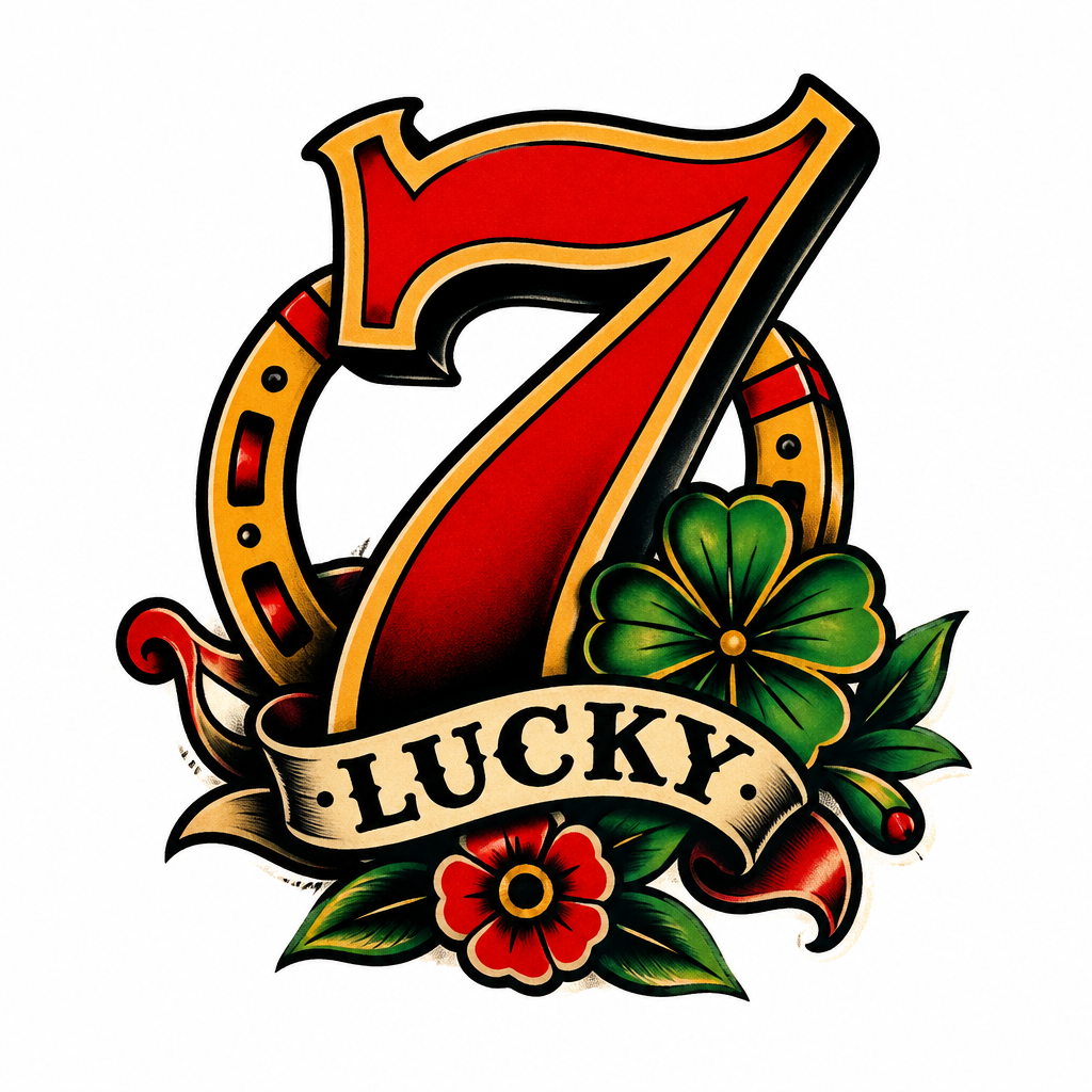 Lucky Seven - Traditional tattoo design