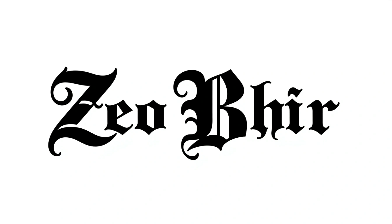 Zeo Blair - Old English Font tattoo design