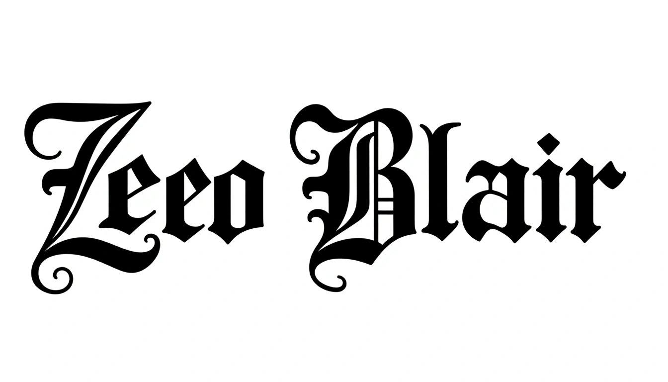Zeo Blair - Old English Font tattoo design