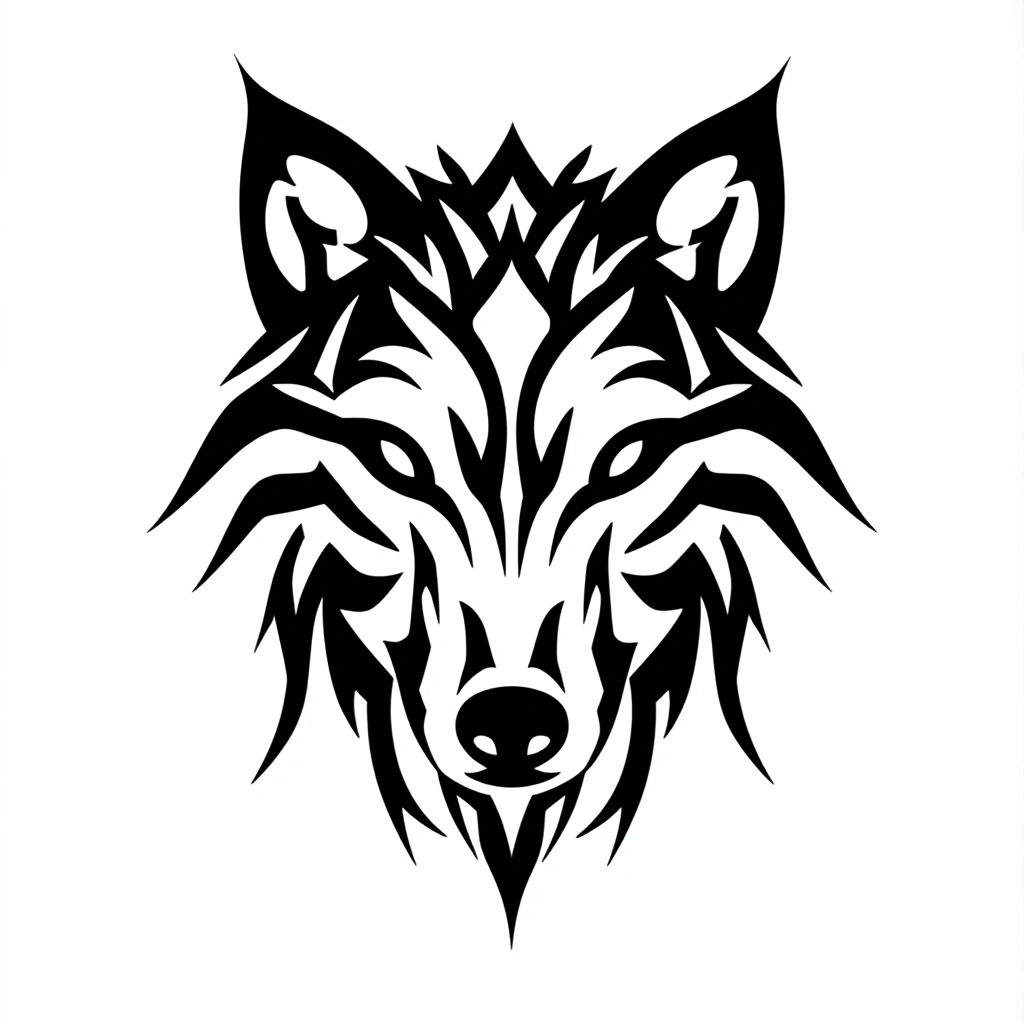 Wolf - Tribal Forearm tattoo design idea for men